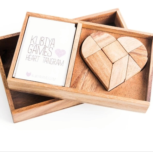 Brand New! Heart Tangram -  57 challenge cards Kubiya Games - Picture 2 of 4